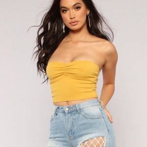 Avery Yellow Tube Top